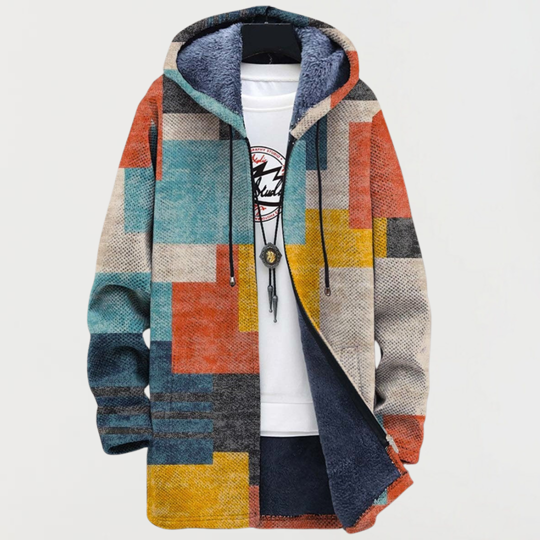 Kelly - Art-Inspired Hooded Cardigan