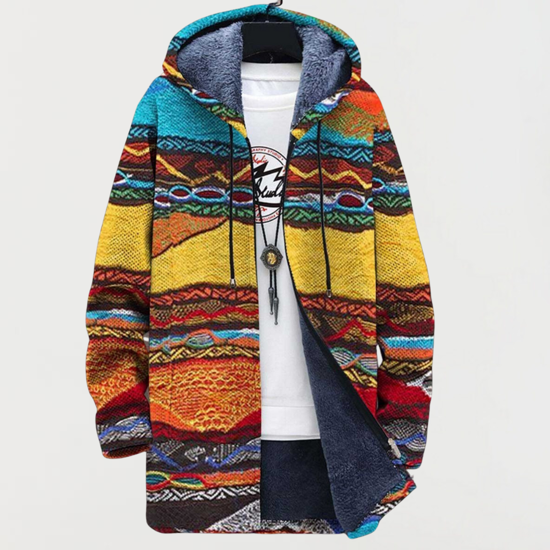 Lynn - Art-Inspired Hooded Cardigan