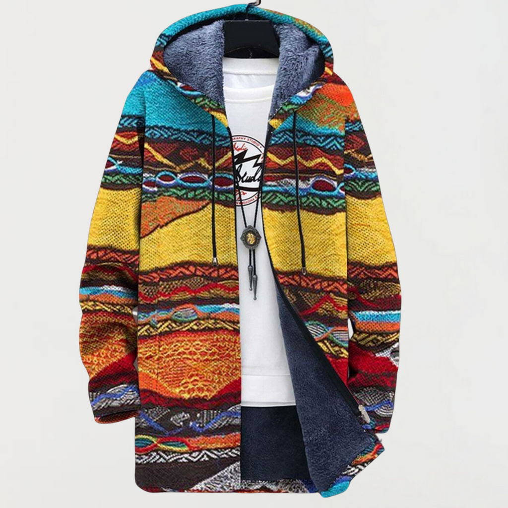 Lynn - Art-Inspired Hooded Cardigan