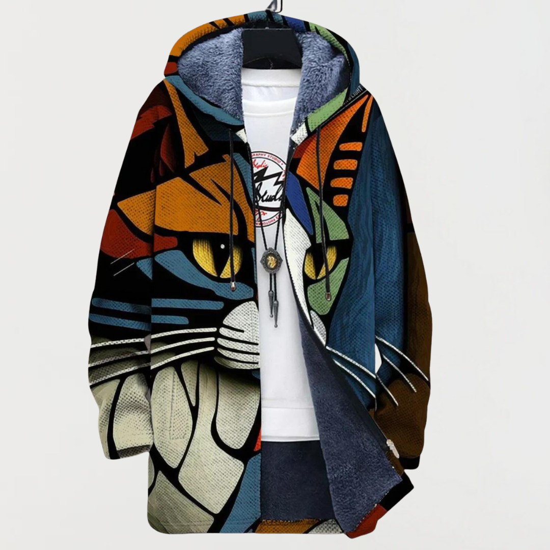 Kim - Art-Inspired Hooded Cardigan