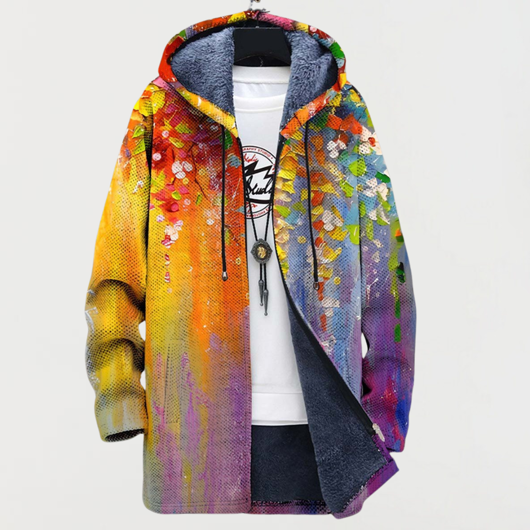 Casey - Art-Inspired Hooded Cardigan