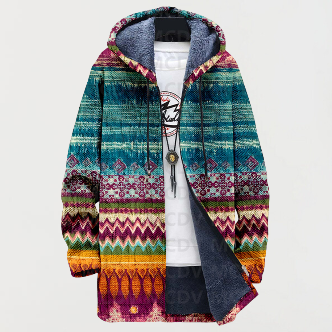 Shannon - Art-Inspired Hooded Cardigan