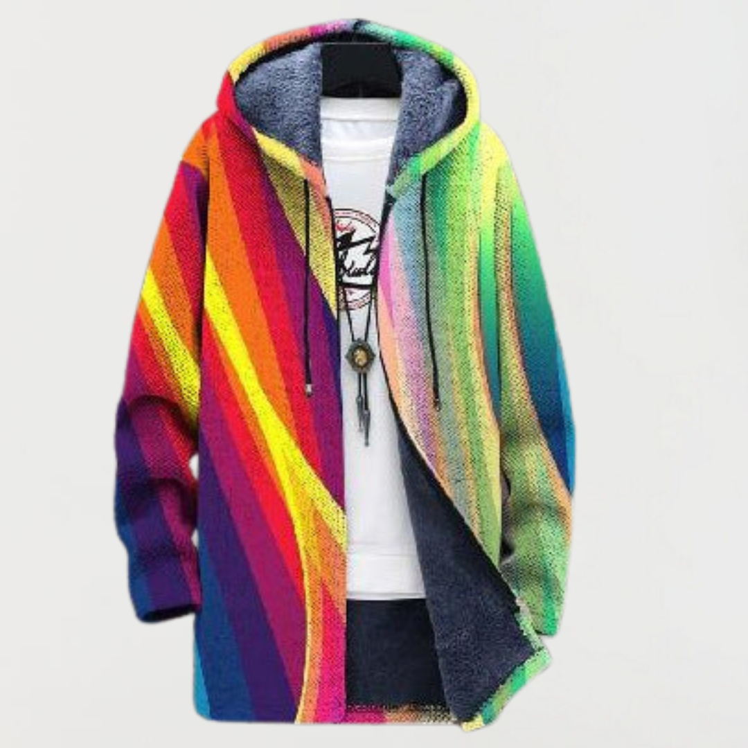 Lee - Art-Inspired Hooded Cardigan