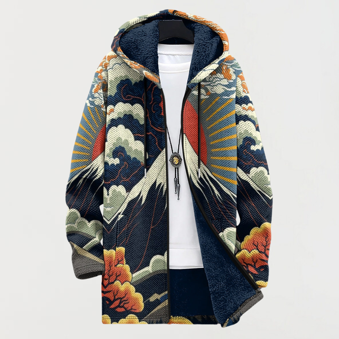 Pat - Art-Inspired Hooded Cardigan