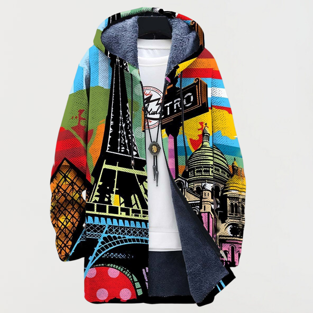 Morgan - Art-Inspired Hooded Cardigan