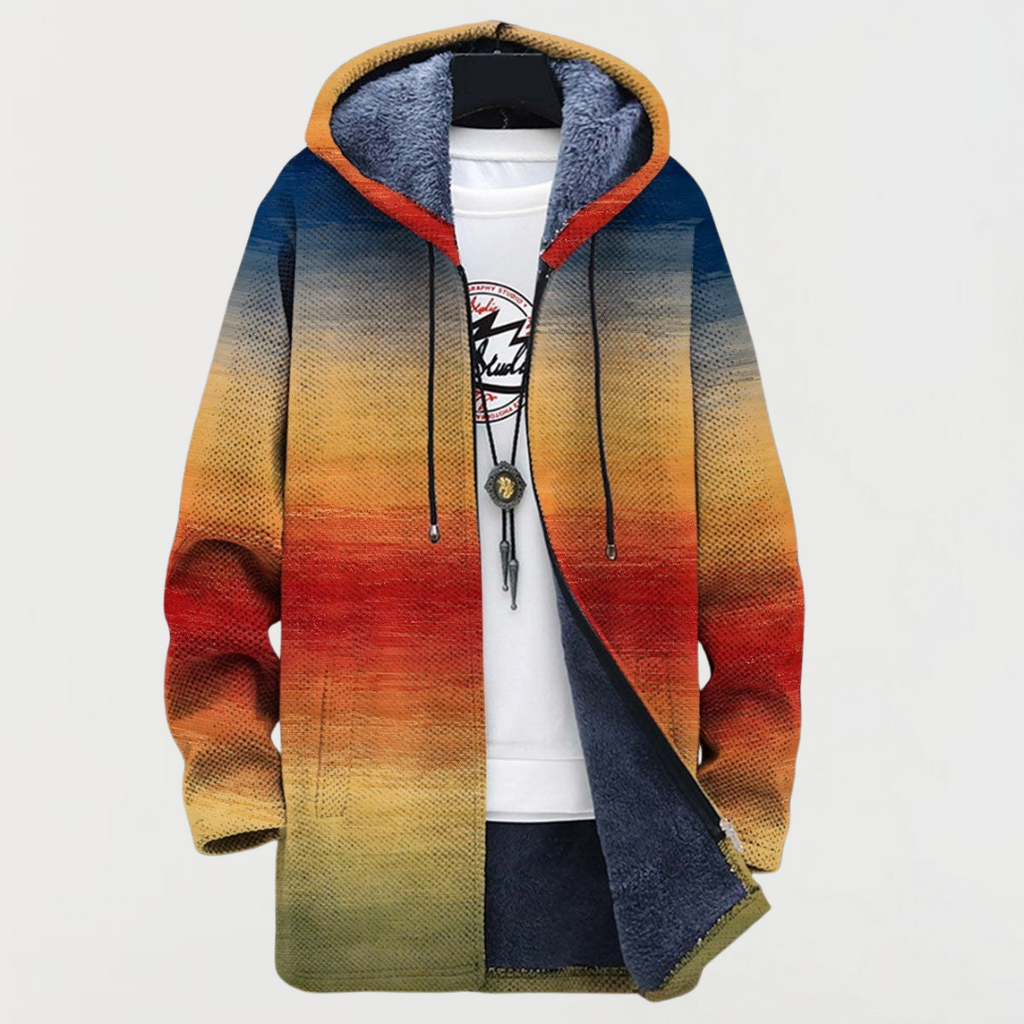 Sandy - Art-Inspired Hooded Cardigan