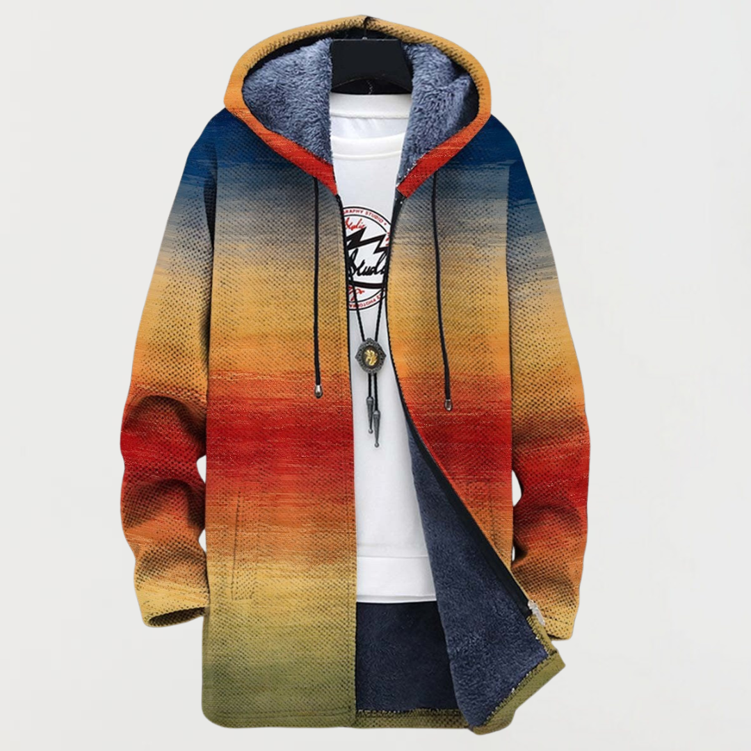Sandy - Art-Inspired Hooded Cardigan