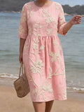 Hazel - Elegant Casual Dress - Plus size model