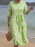 Alana - Elegant Casual Dress - Plus size model
