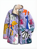RAVEN | Casual Quilted Jacket with Dog Print