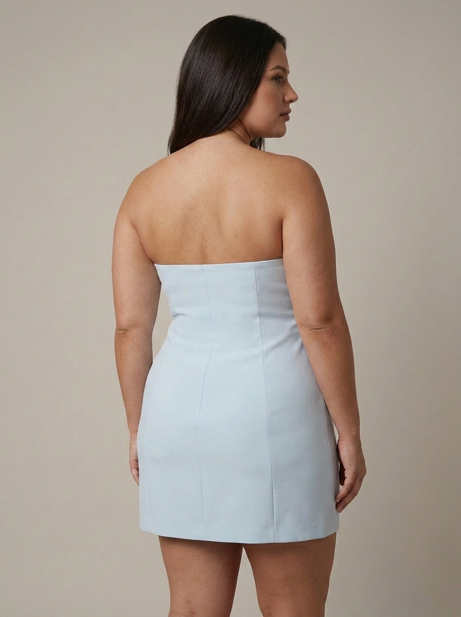 Rose Mini Dress - Plus size model