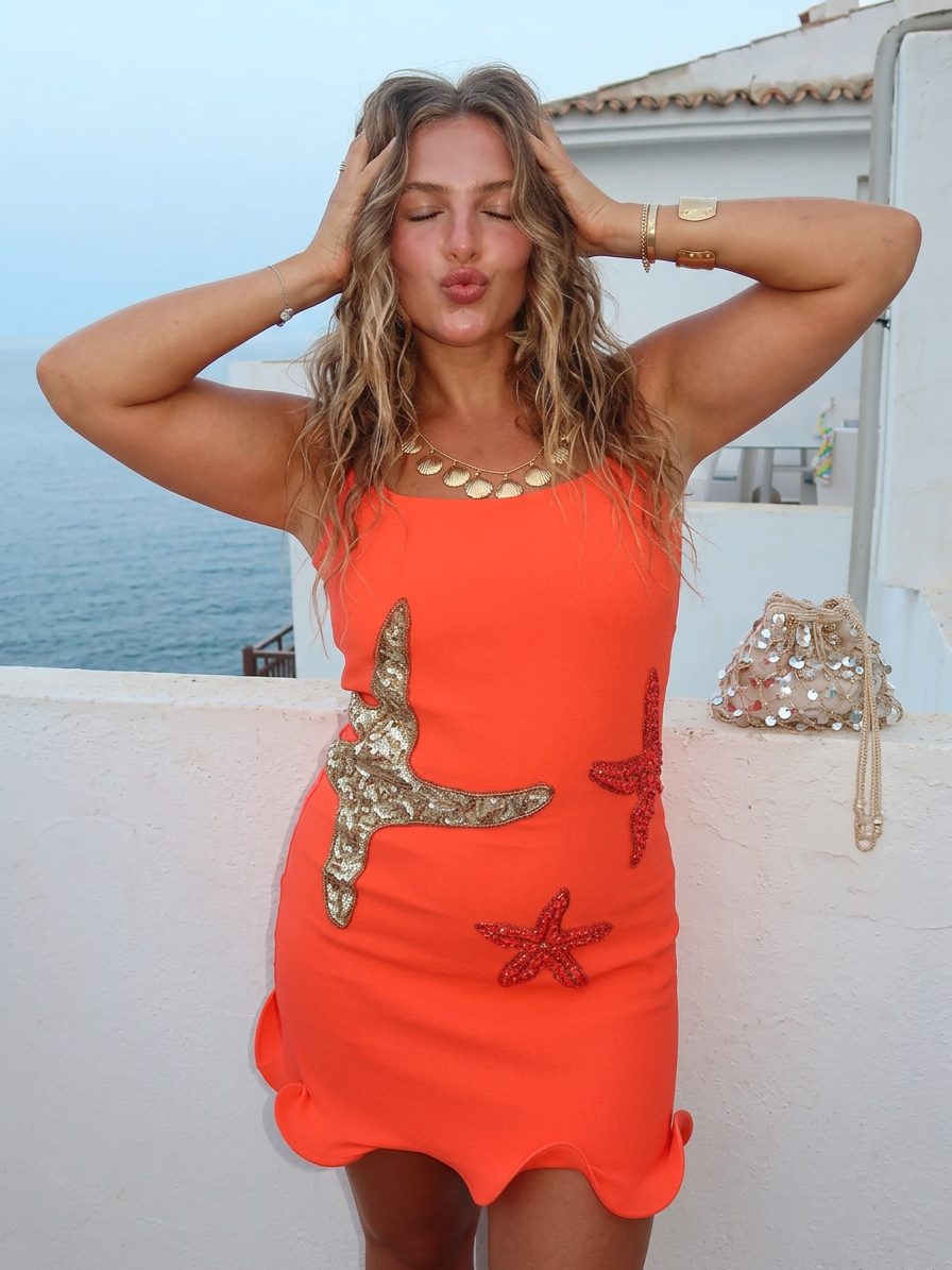 Astrid Mini Dress - Plus size model