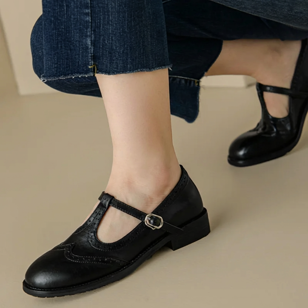 Rita | Elegant T-Strap Mary Janes - Plus size model