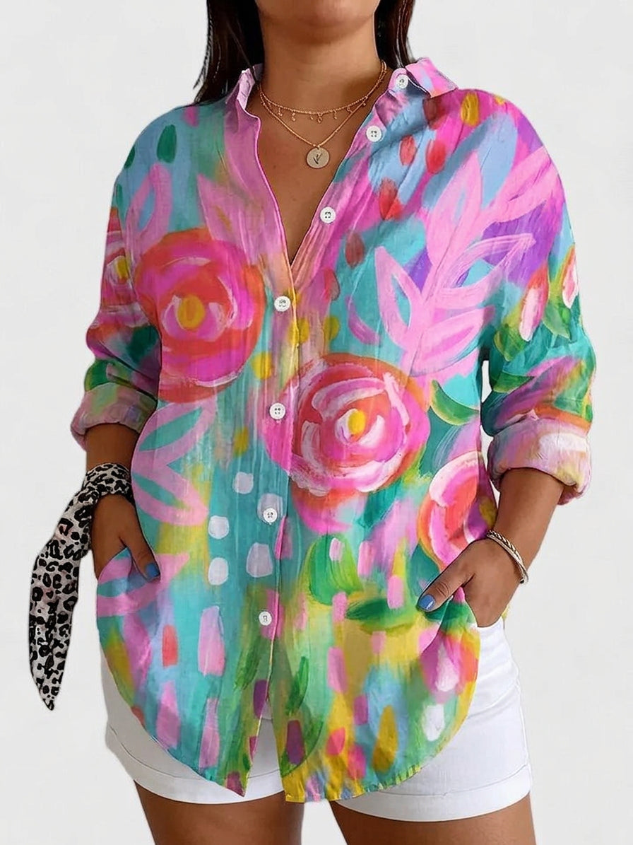 Anica | Sophisticated Blouse - Plus size model