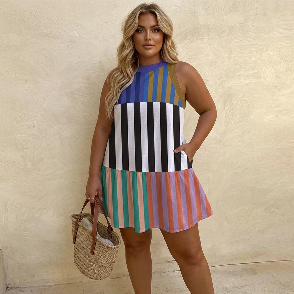 OceanMuse™ Vacation Dress - Plus size model
