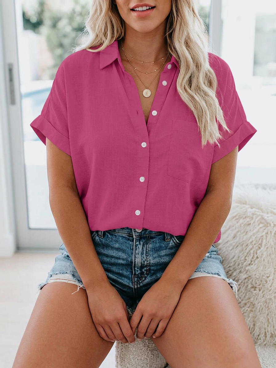 Aletta™ | Relaxed Fit Casual Blouse - Plus size model