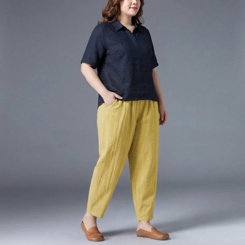 Desiree | Lightweight Summer Trousers - Plus size model