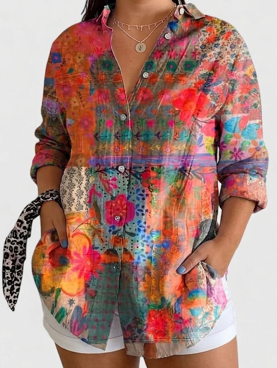 Anica | Sophisticated Blouse - Plus size model