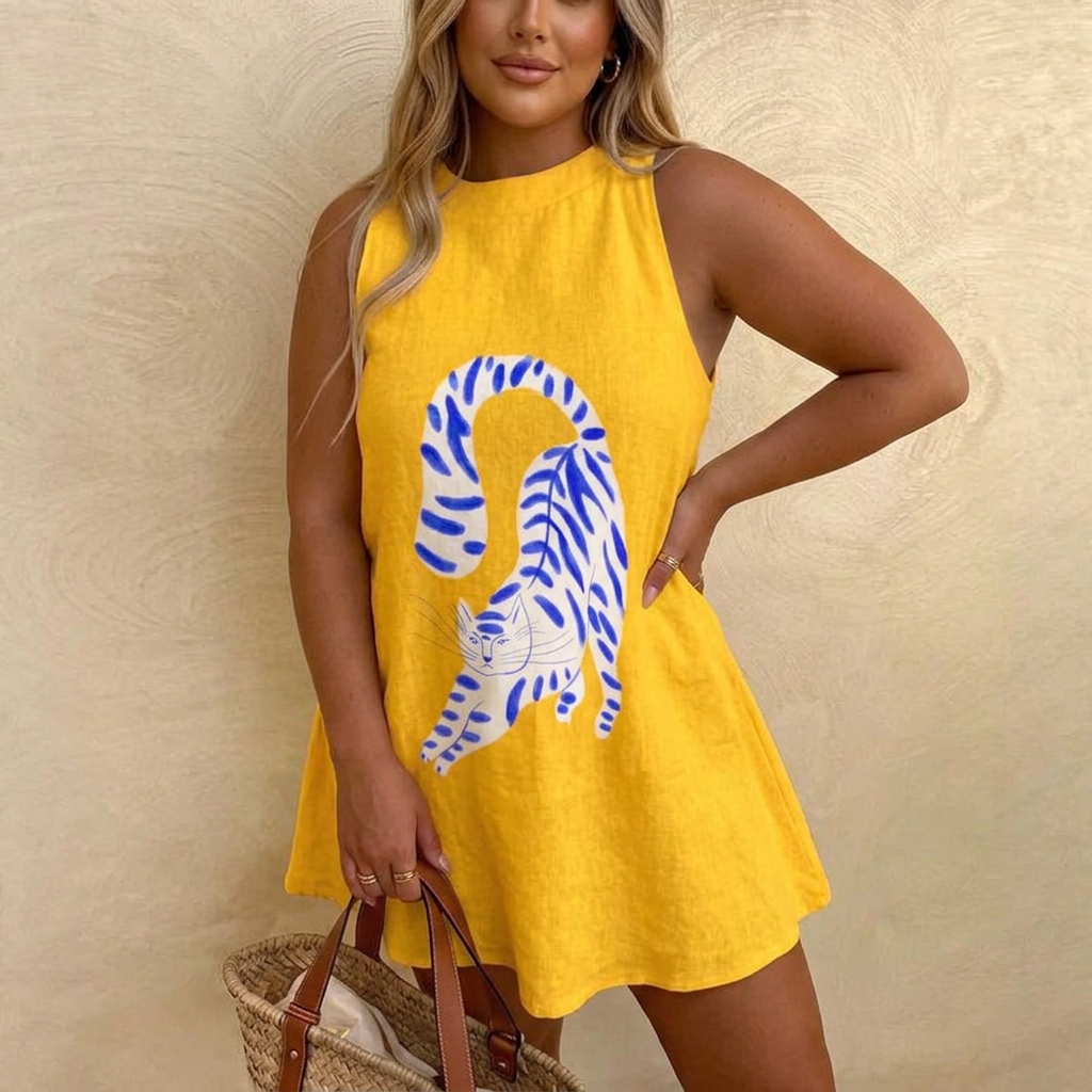 VelaRose™ Mini Dress - Plus size model