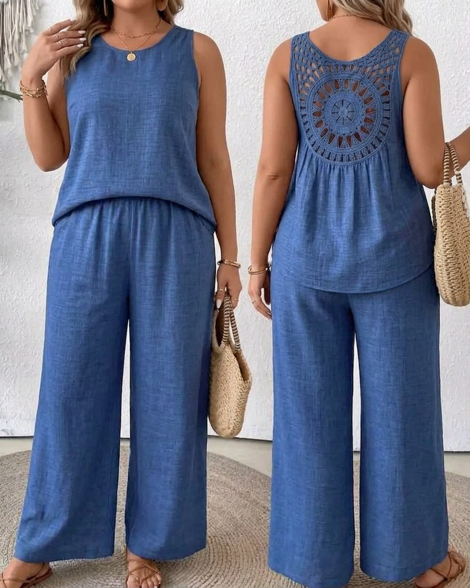 Rivelle | Bayview Sleeveless Two-Piece Set - Plus size model