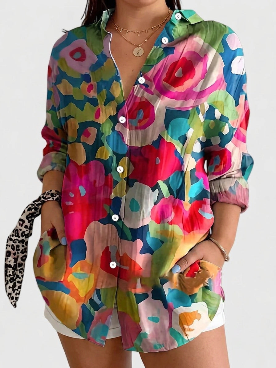 Anica | Sophisticated Blouse - Plus size model