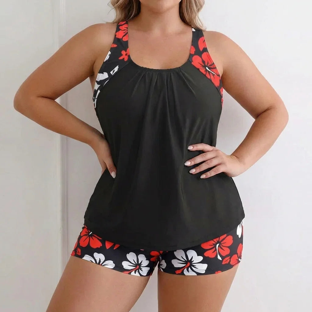 Ravina | Your stylish 2-piece swim set for summer & beach - Plus size model