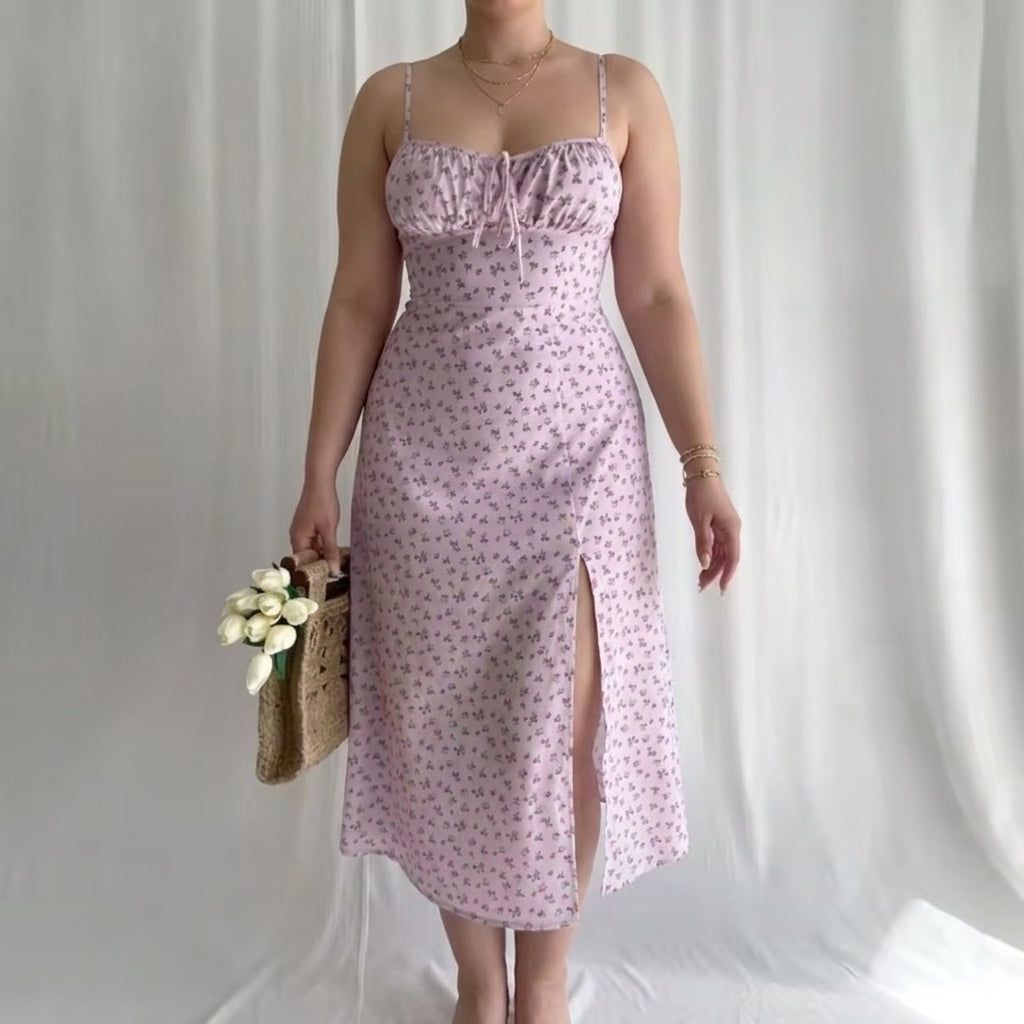 Olivia Women’s Elegant Floral Dress - Plus size model