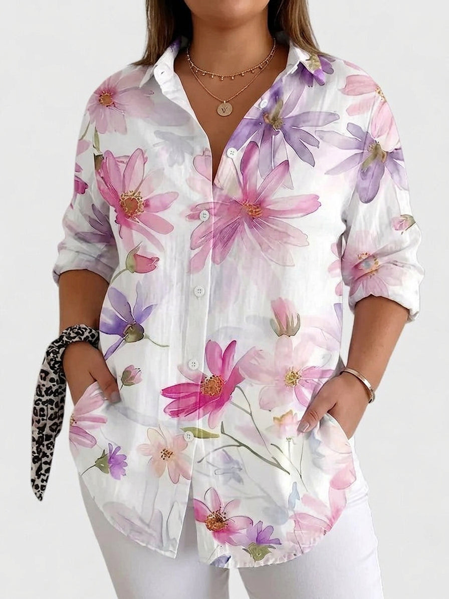 Anica | Sophisticated Blouse - Plus size model