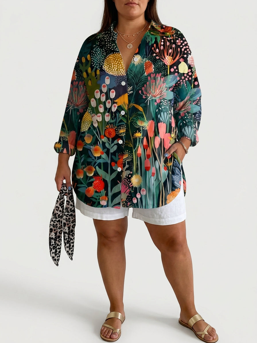 Anica | Sophisticated Blouse - Plus size model