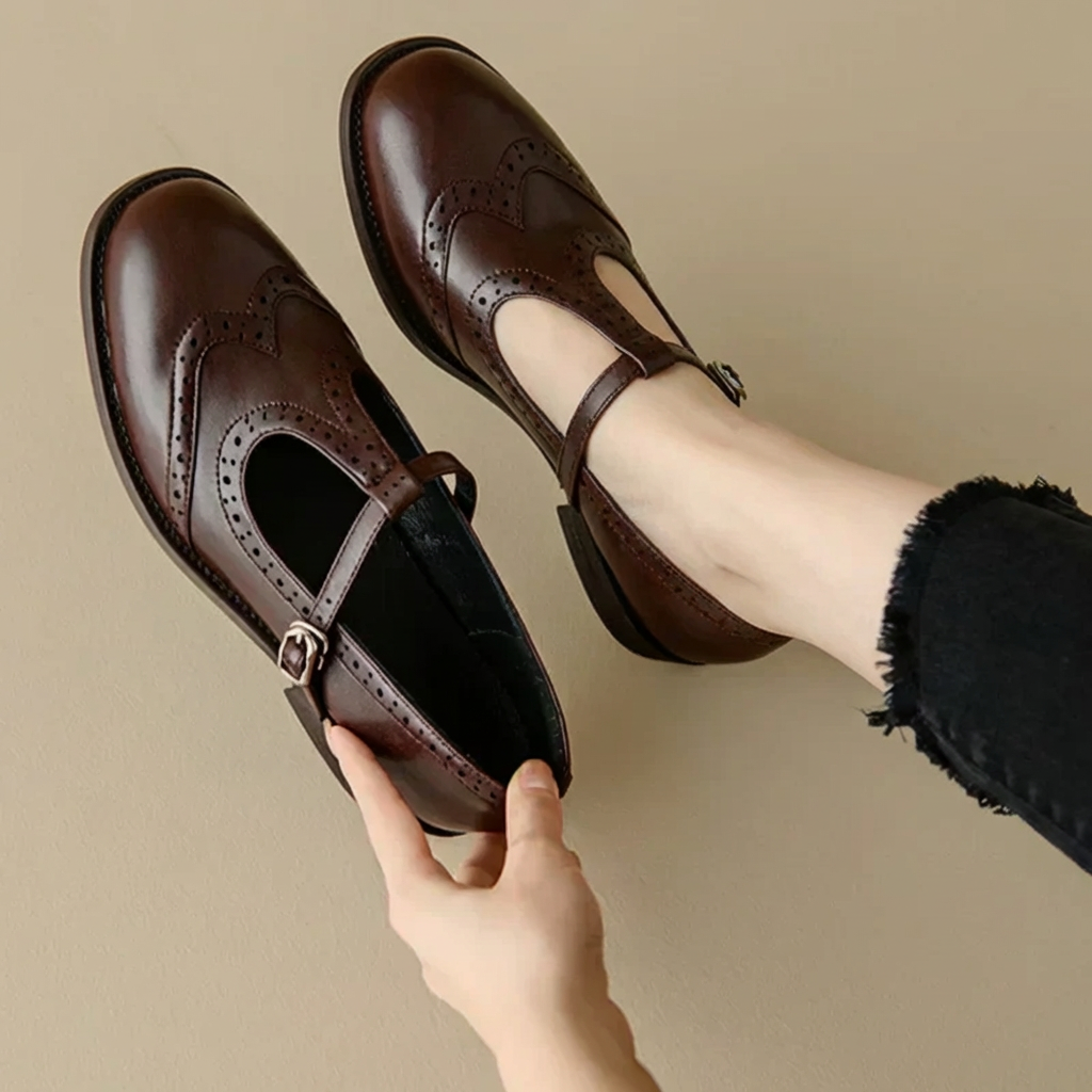 Rita | Elegant T-Strap Mary Janes - Plus size model