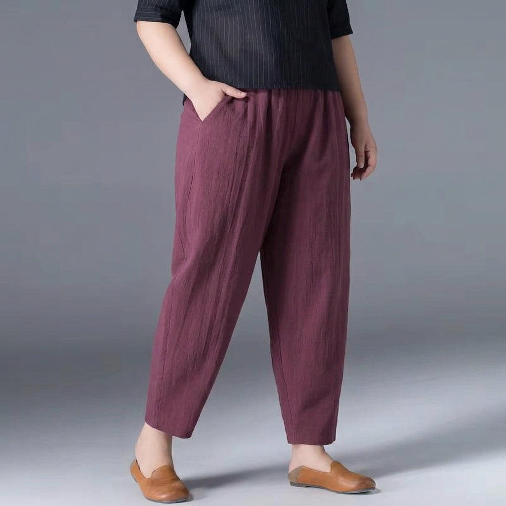 Desiree | Lightweight Summer Trousers - Plus size model