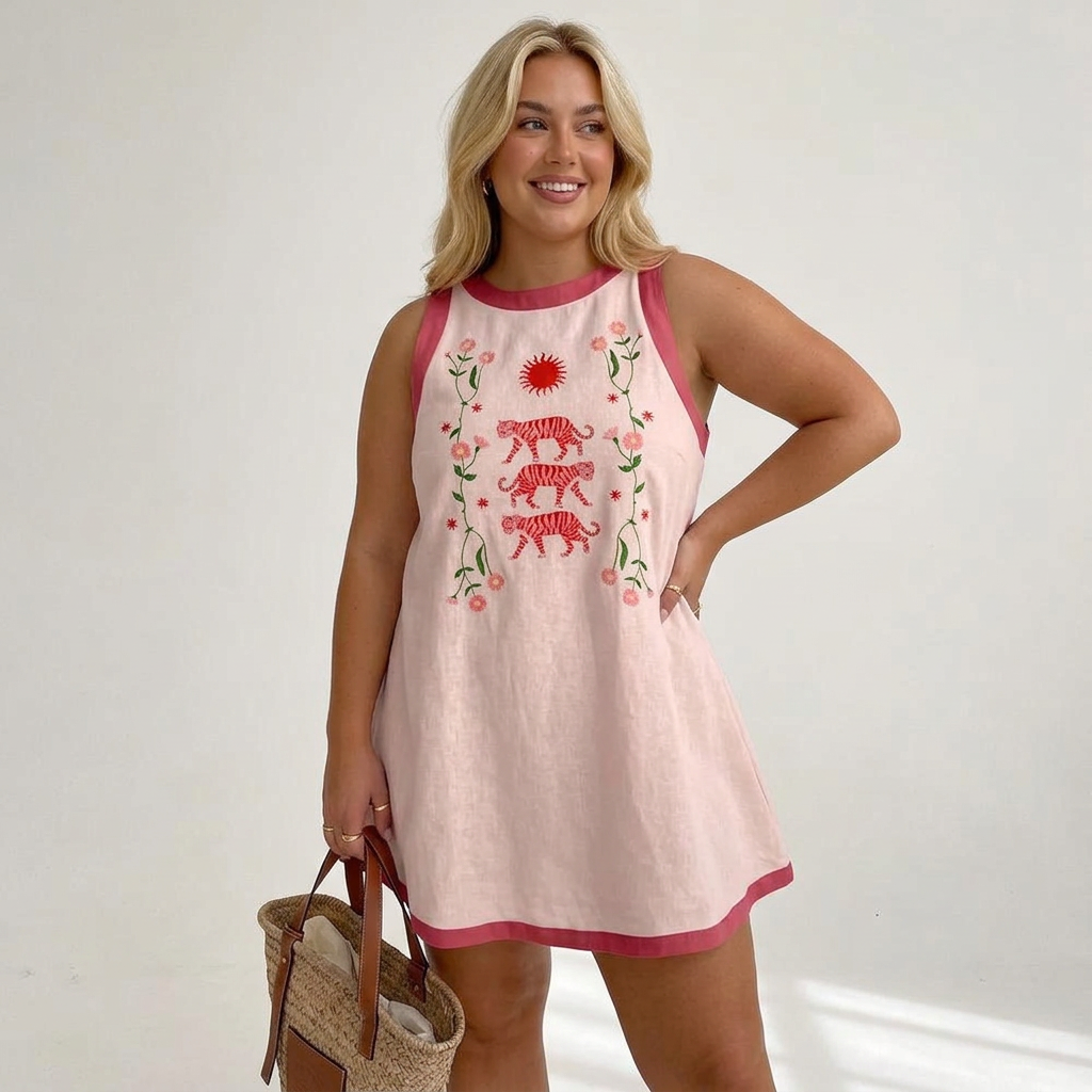 LumaLeaf™ Beach Dress - Plus size model