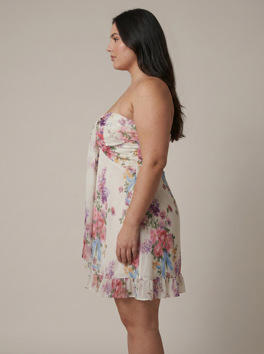 Teagen Mini Dress - Plus size model