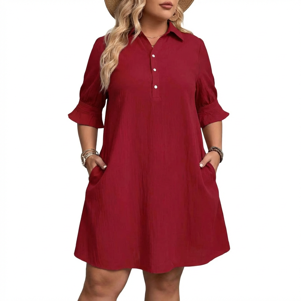 Alyanna - Effortless Classic Dress - Plus size model