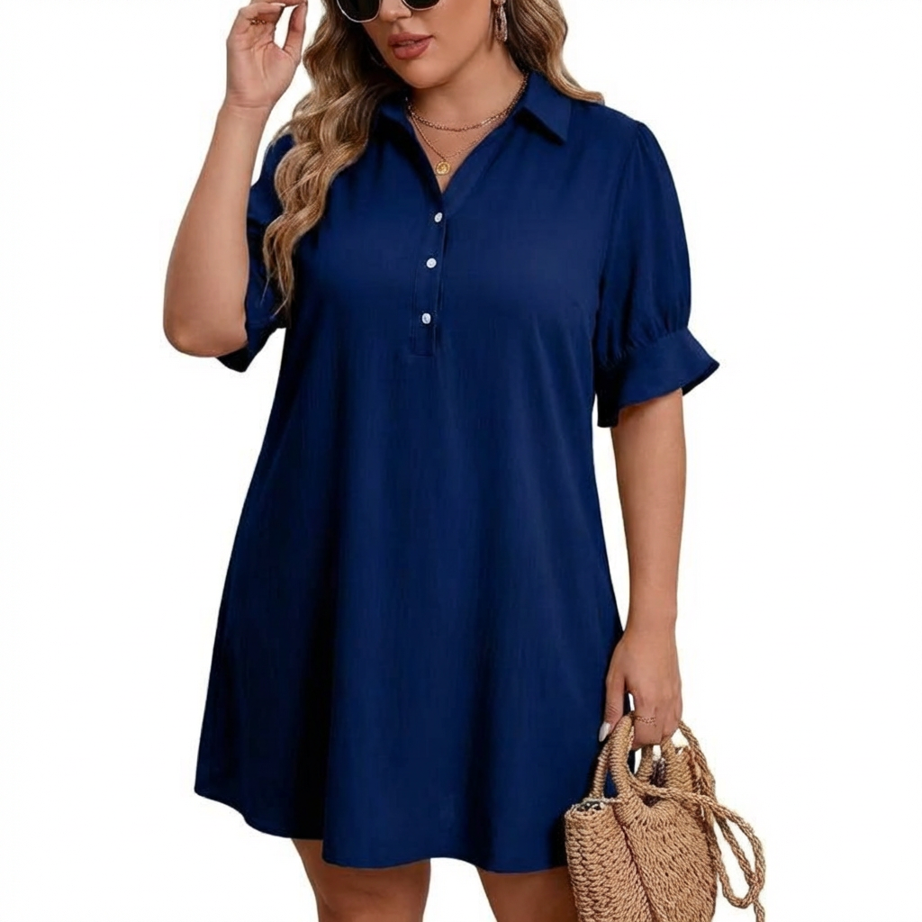Alyanna - Effortless Classic Dress - Plus size model
