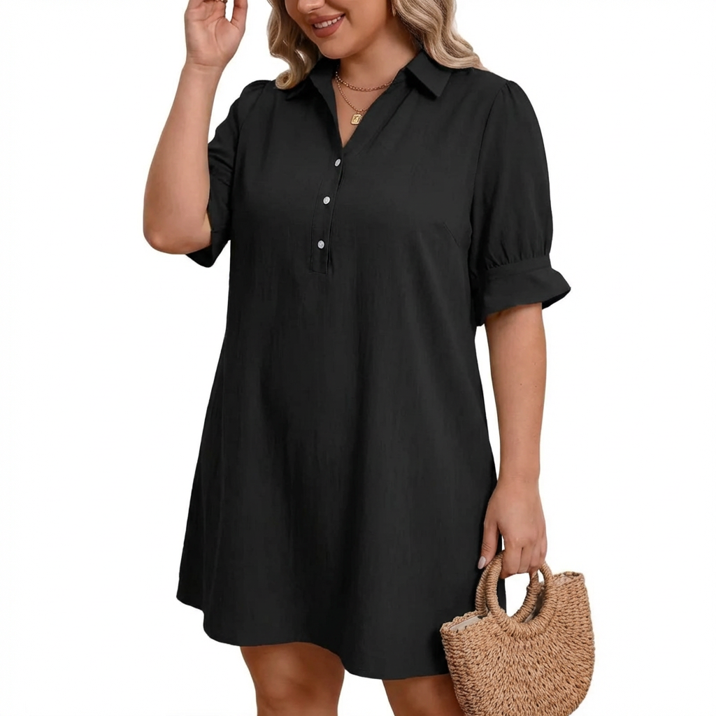 Alyanna - Effortless Classic Dress - Plus size model