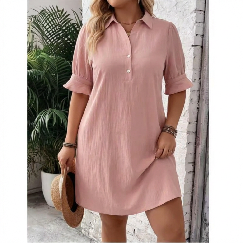 Alyanna - Effortless Classic Dress - Plus size model