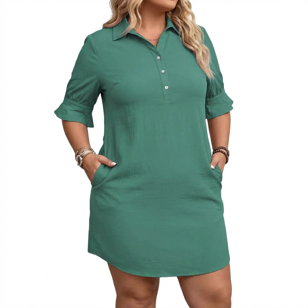 Alyanna - Effortless Classic Dress - Plus size model