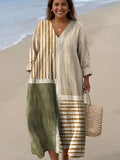 Alida - Printed Summer Dress - Plus size model