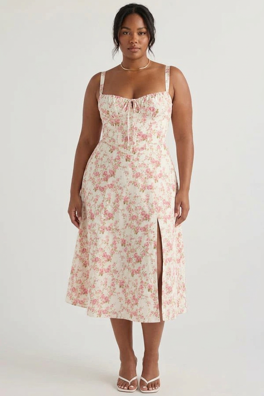 Amélie Midi Dress - Plus size model