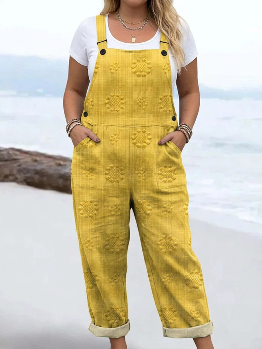 Meadow Shine Jumpsuit - Plus size model