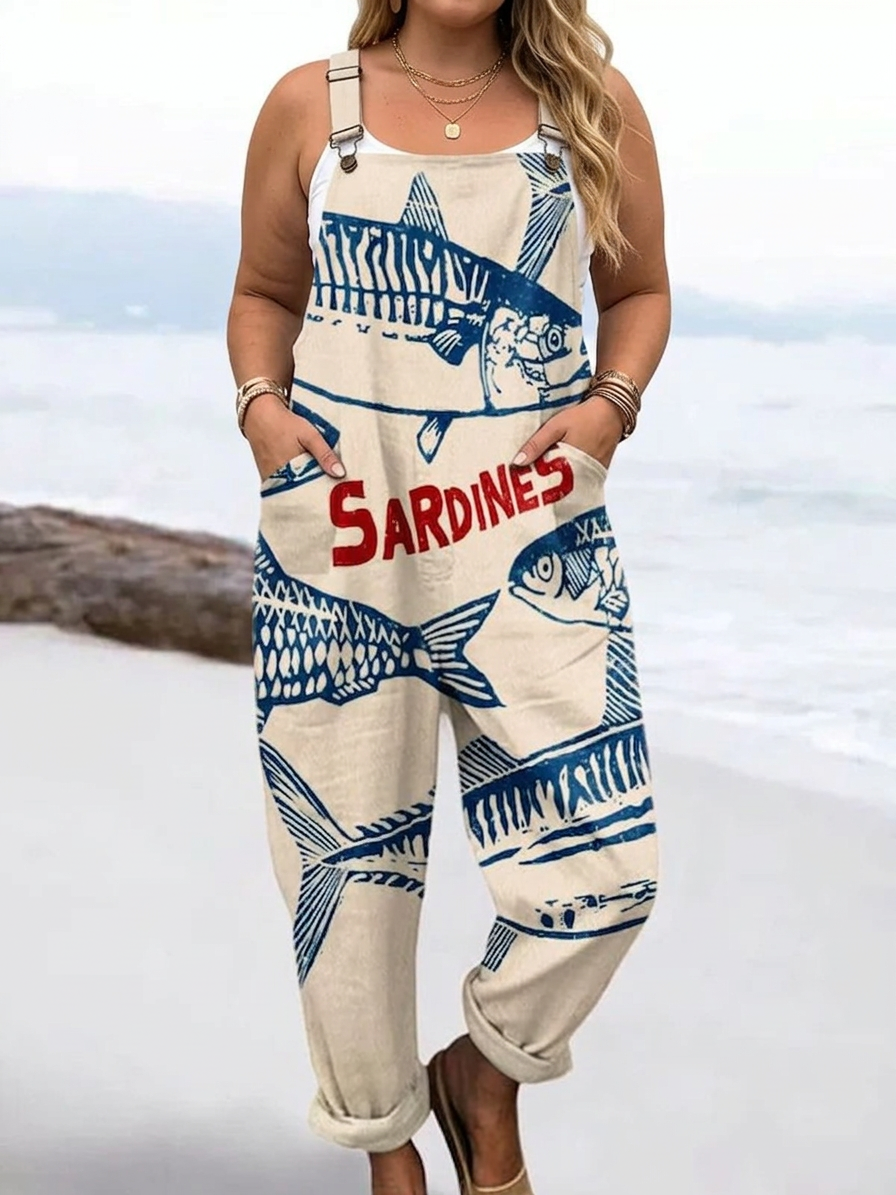 Sardine Stroll Jumpsuit - Plus size model