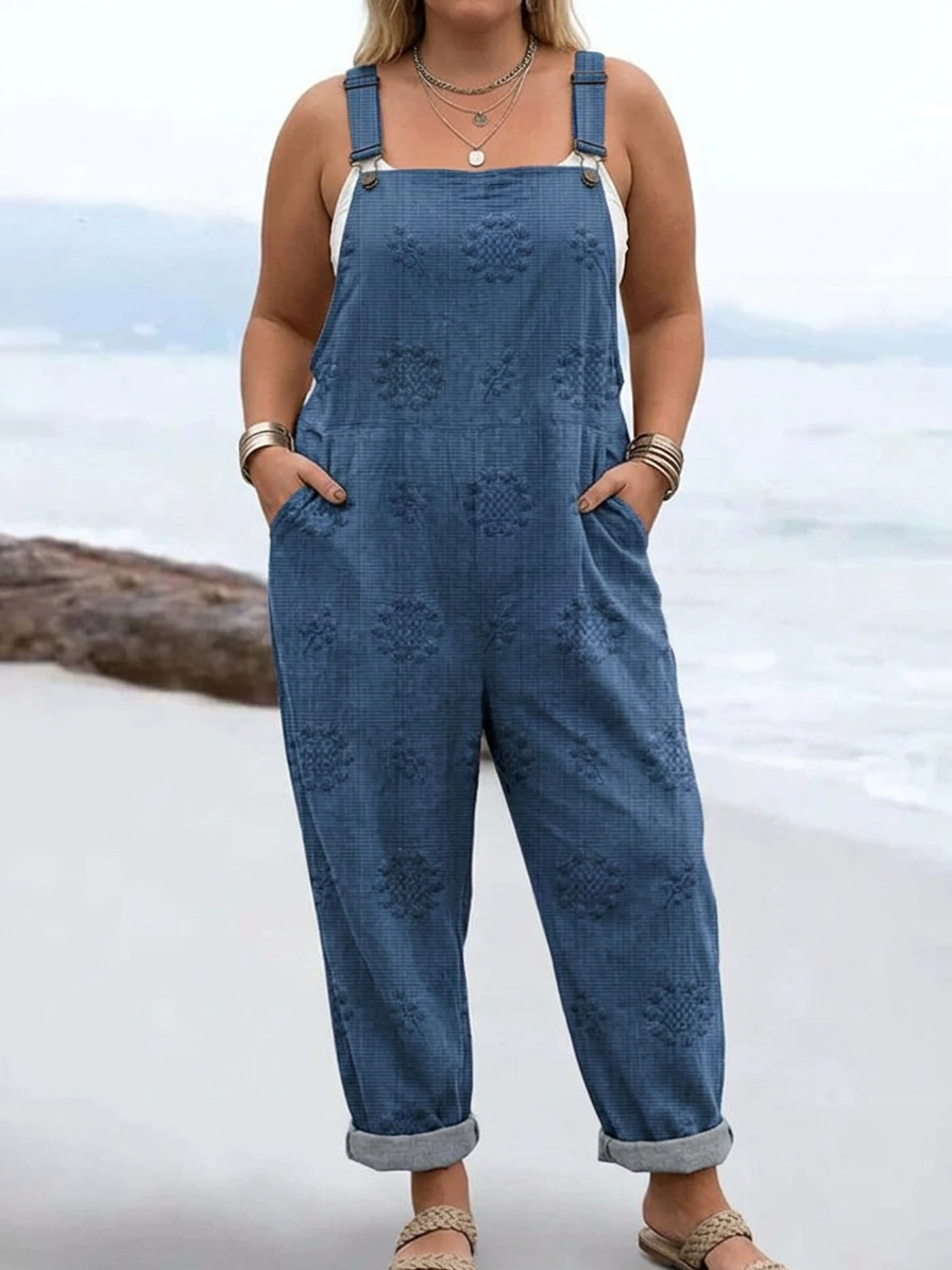 Meadow Shine Jumpsuit - Plus size model