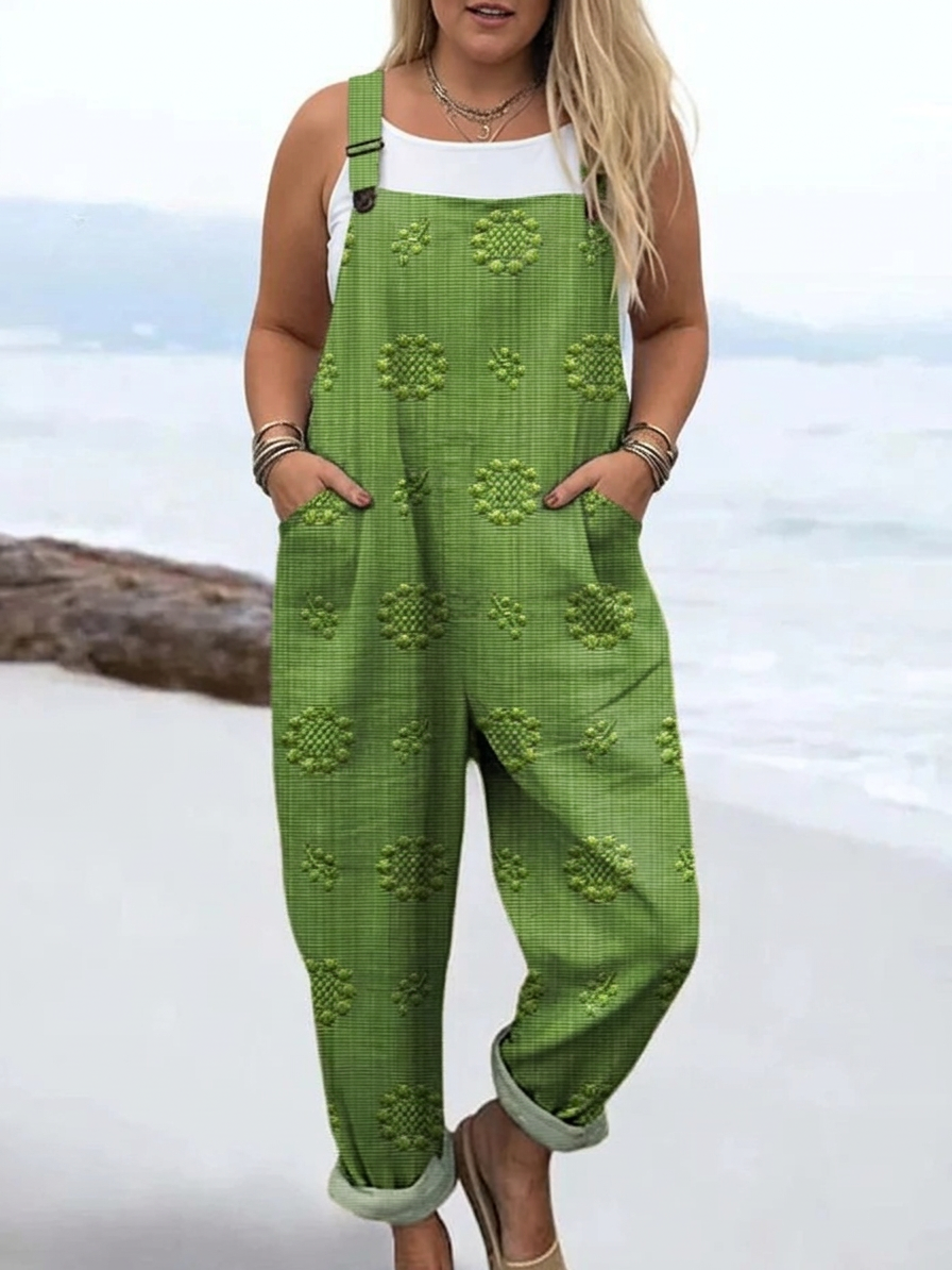 Meadow Shine Jumpsuit - Plus size model
