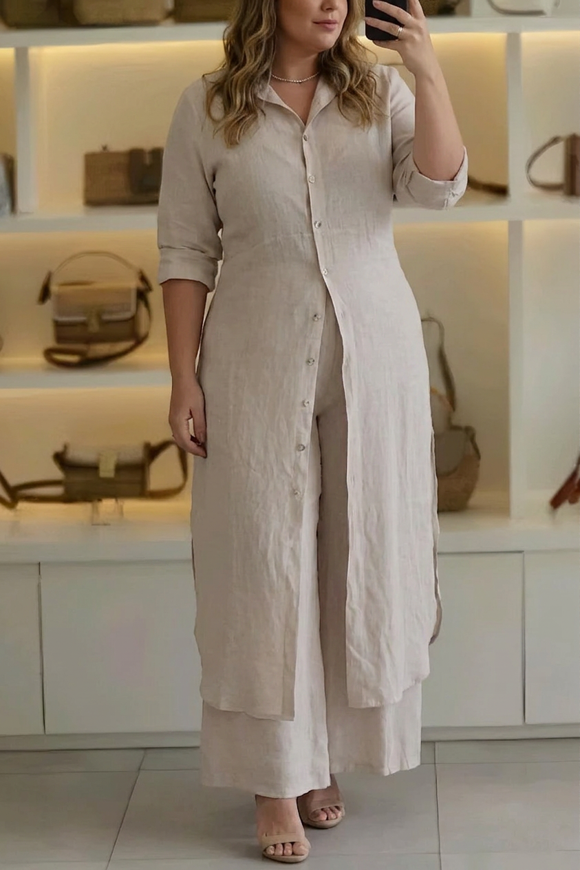 Vienna | Co-ord Set Elegant Two-Piece - Plus size model