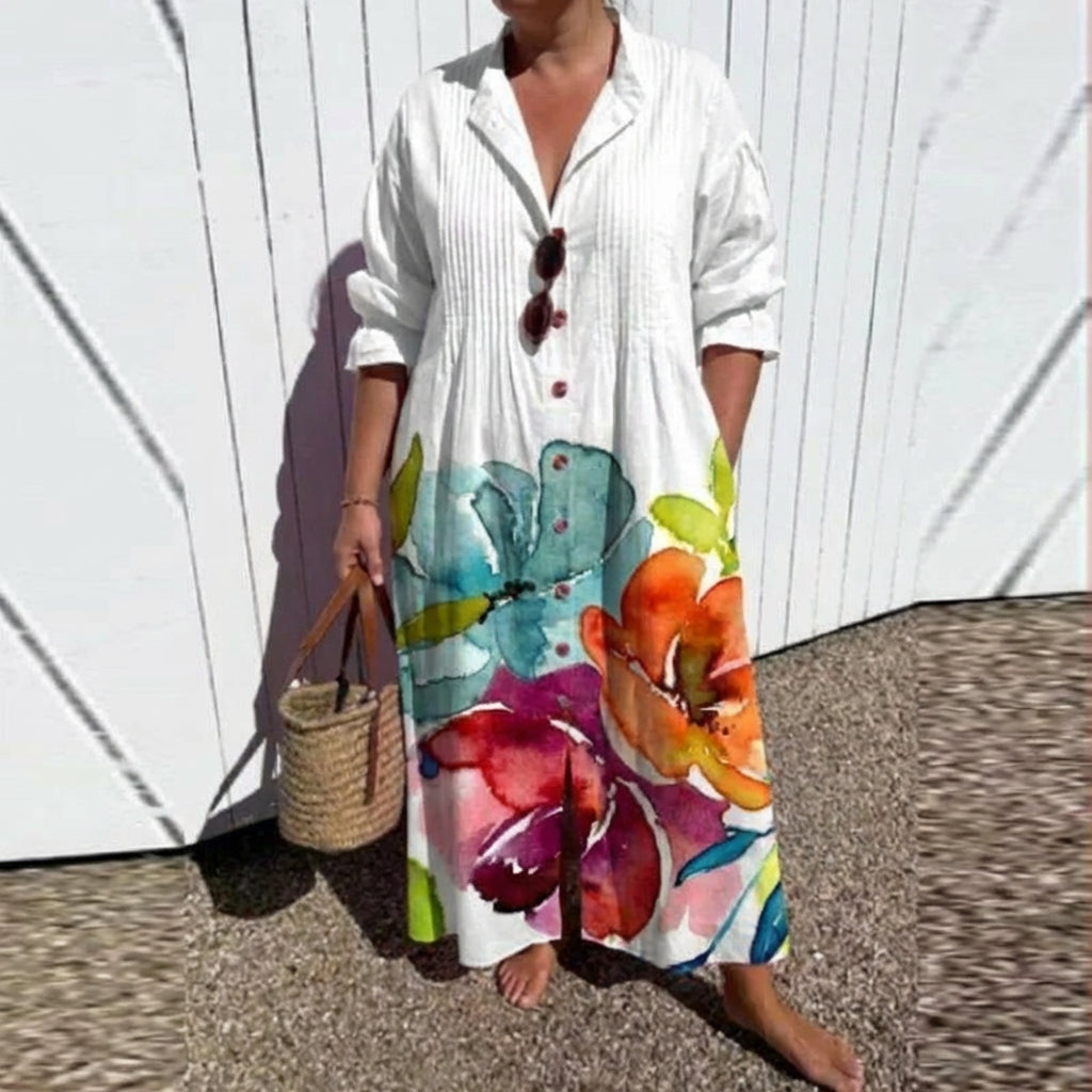 Zariah | Elegant Bohemian Dress - Plus size model