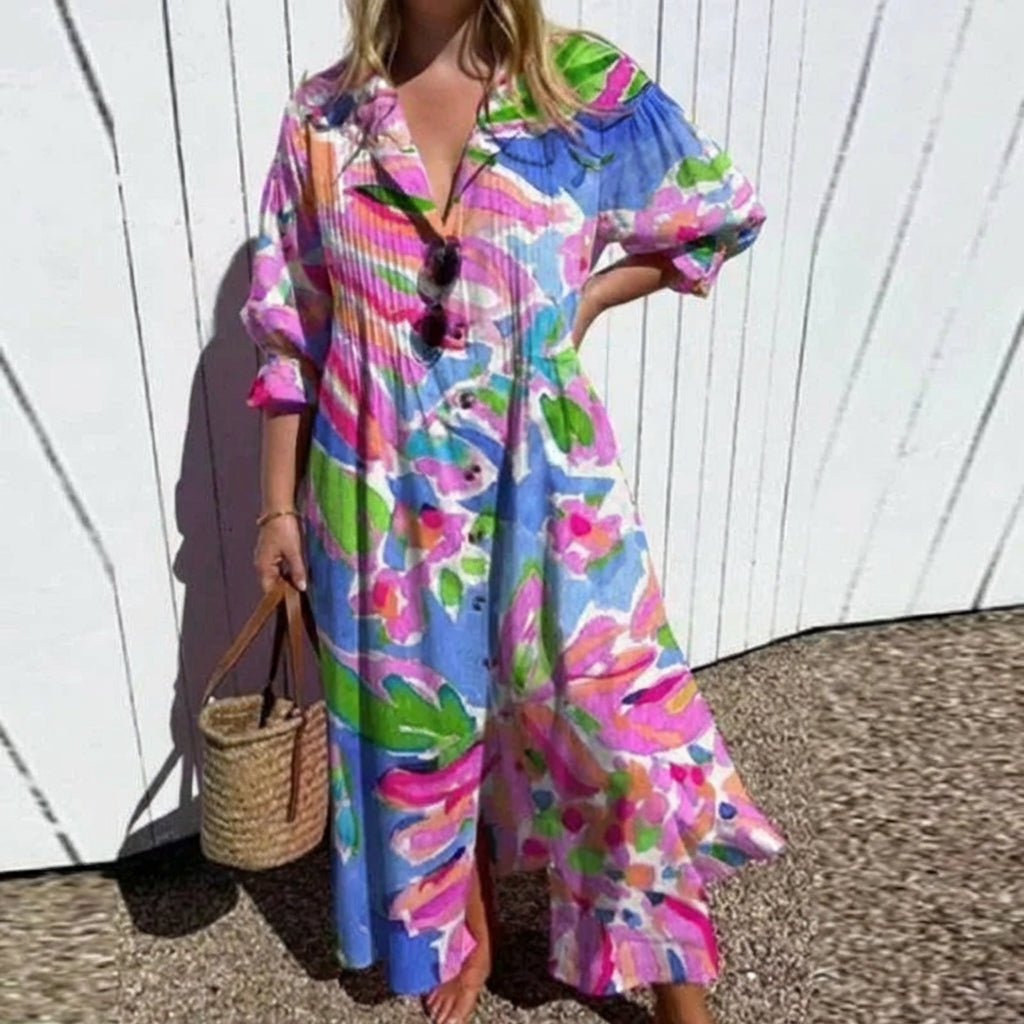 Zariah | Elegant Bohemian Dress - Plus size model