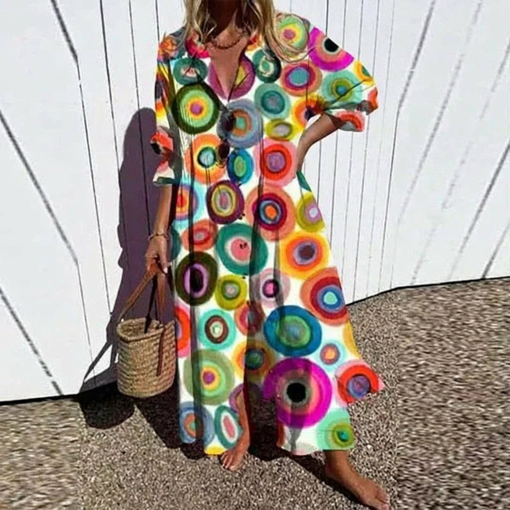 Zariah | Elegant Bohemian Dress - Plus size model