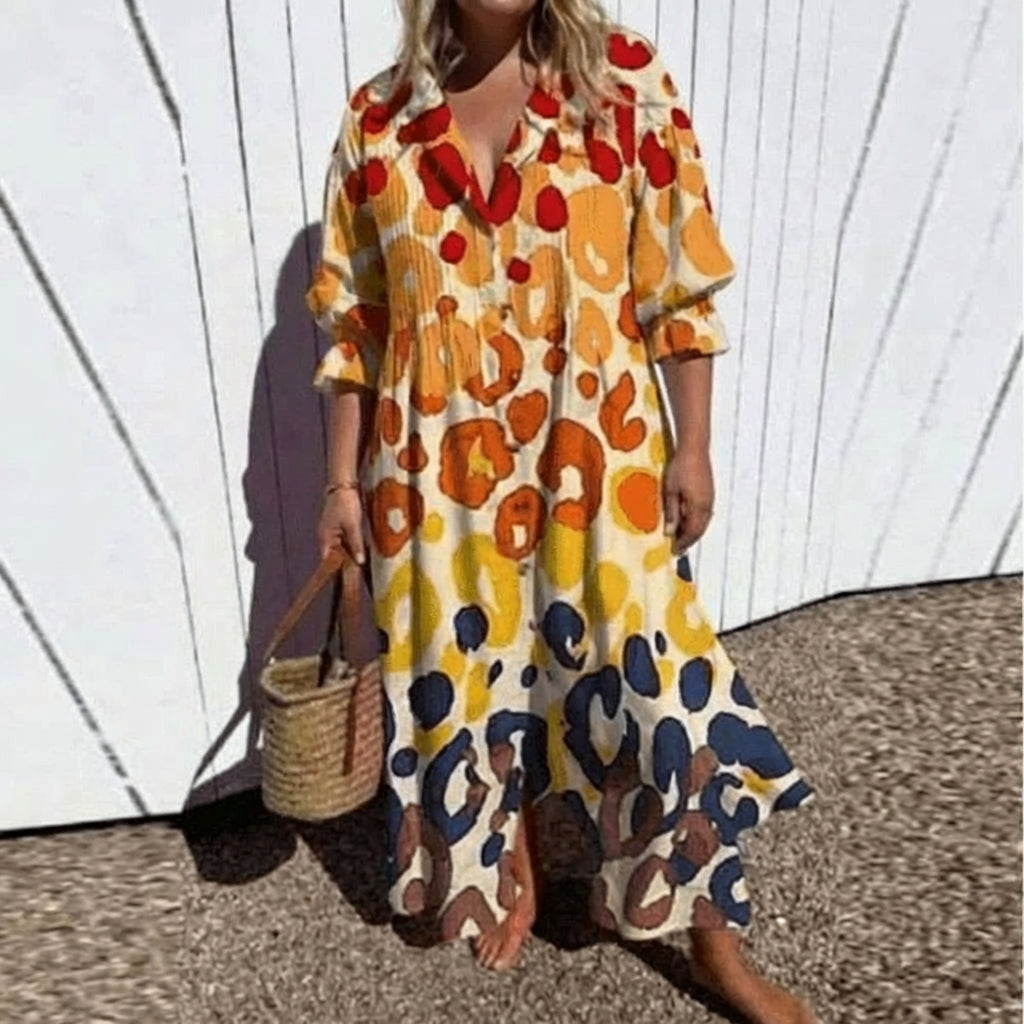 Zariah | Elegant Bohemian Dress - Plus size model