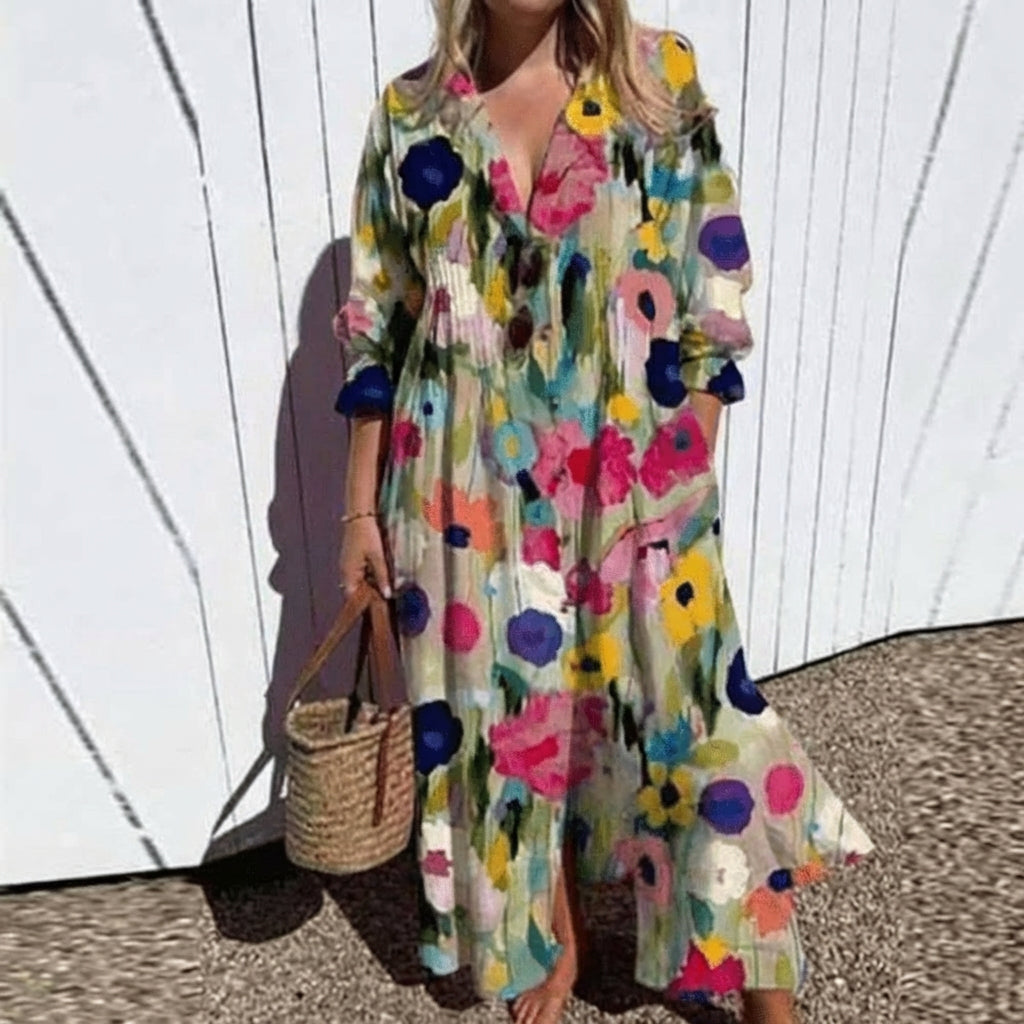 Zariah | Elegant Bohemian Dress - Plus size model